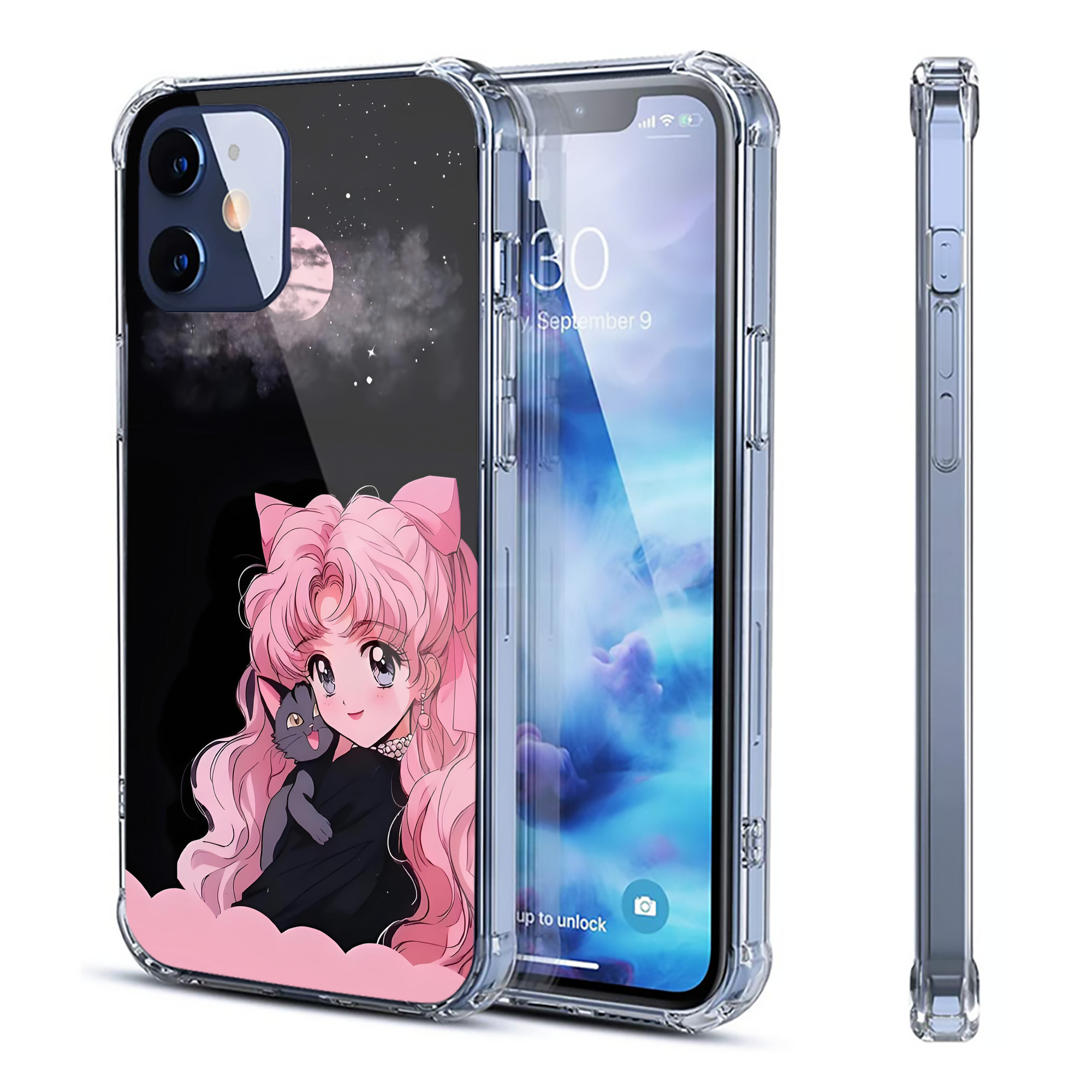 （画像用） 美少女戦士セーラームーン Sailor Moon 【iPhone 12シリーズ対応】透明スマホケース（クリアソフトケース）